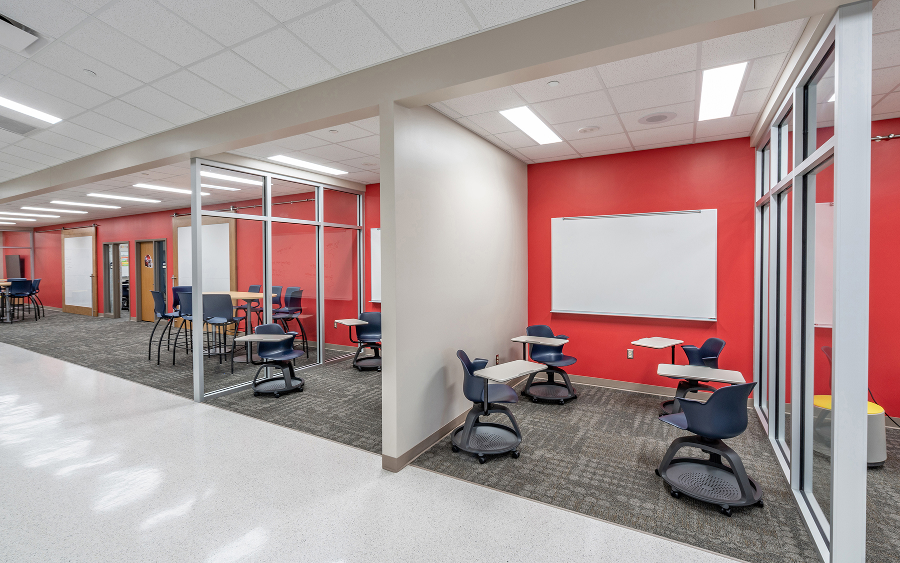 Interior Study sections at Dodge City High School