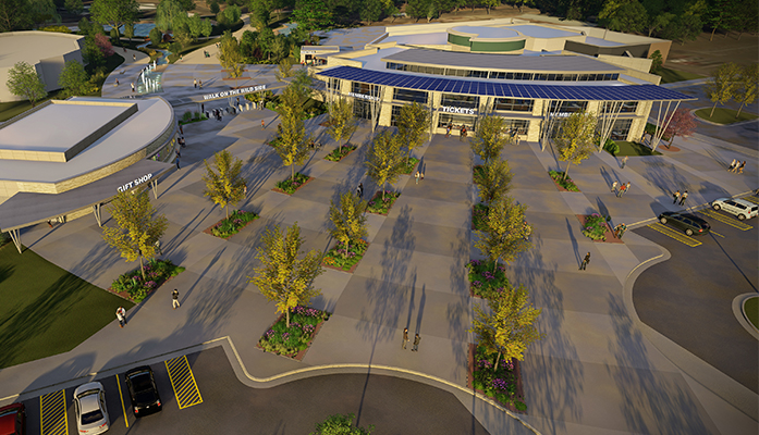 Sedgwick County zoo front entrance rendering