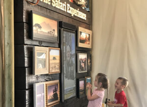 Children looking at zoo exhibit