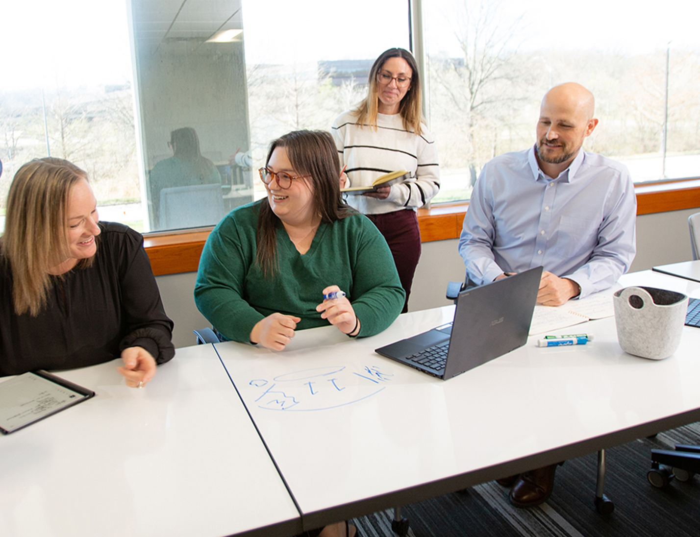 Tessere team meeting in office
