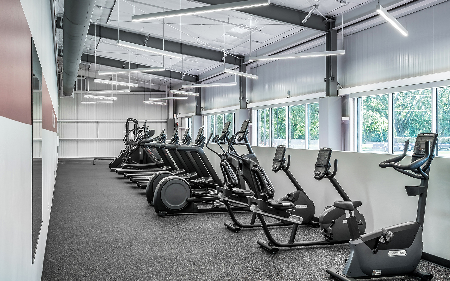 Bethel College treadmill and elliptical area.
