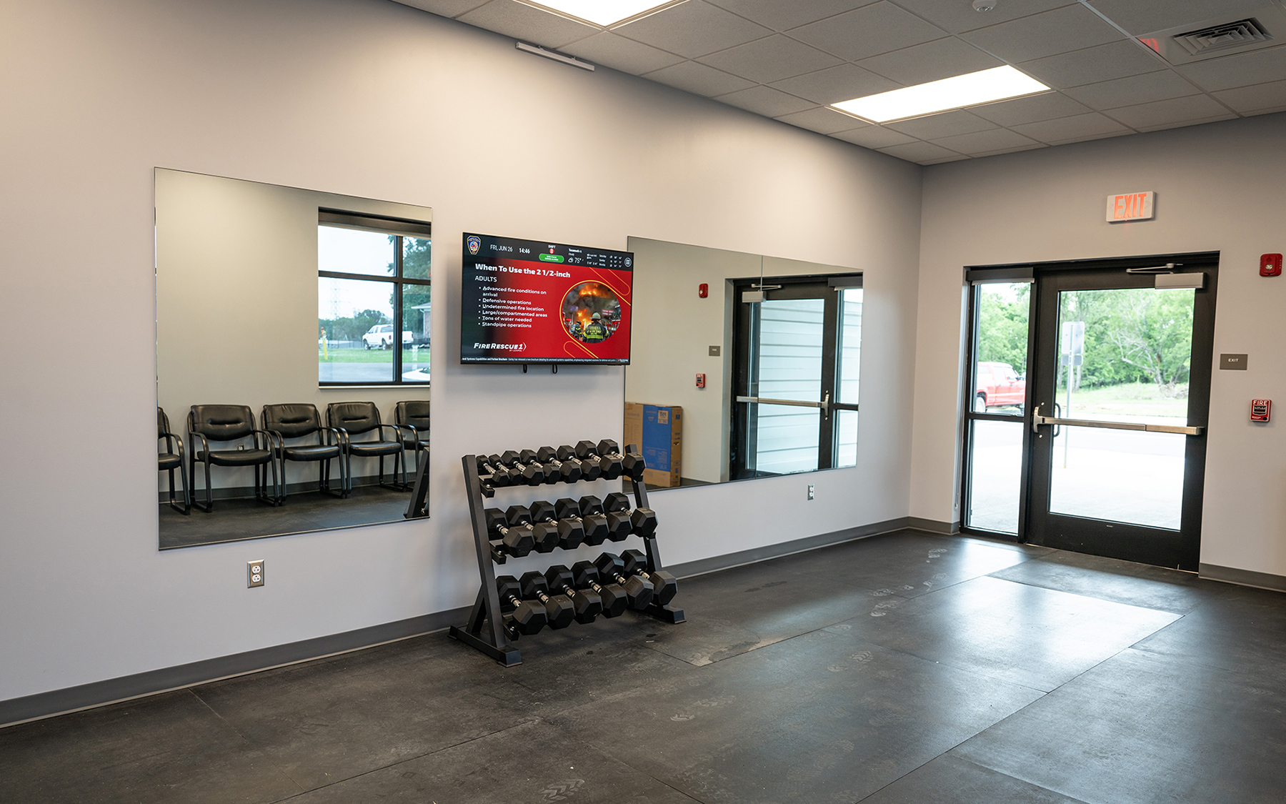 Weight room fire station