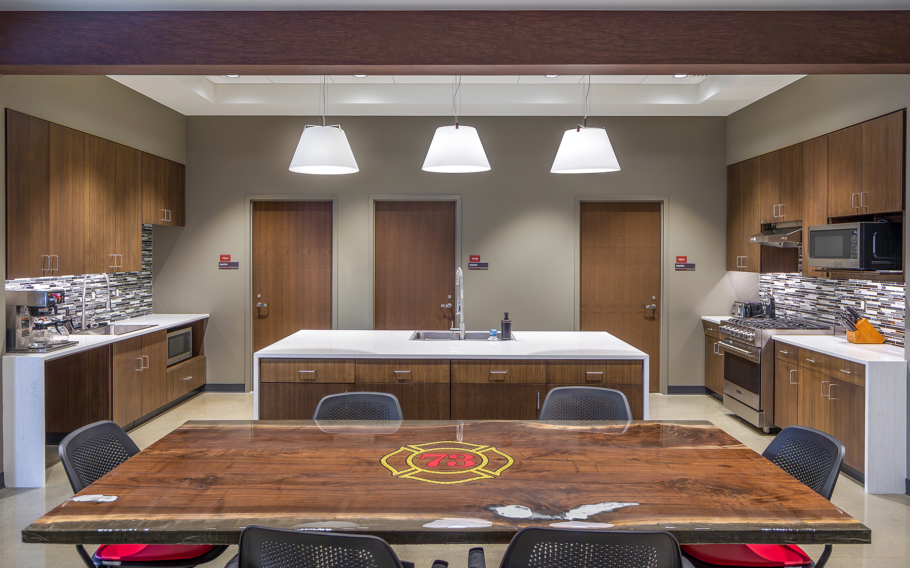 Shawnee Fire Station 73 kitchen