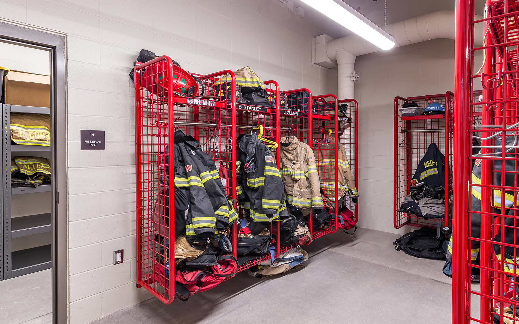 Shawnee Fire Station 73 uniform lockers