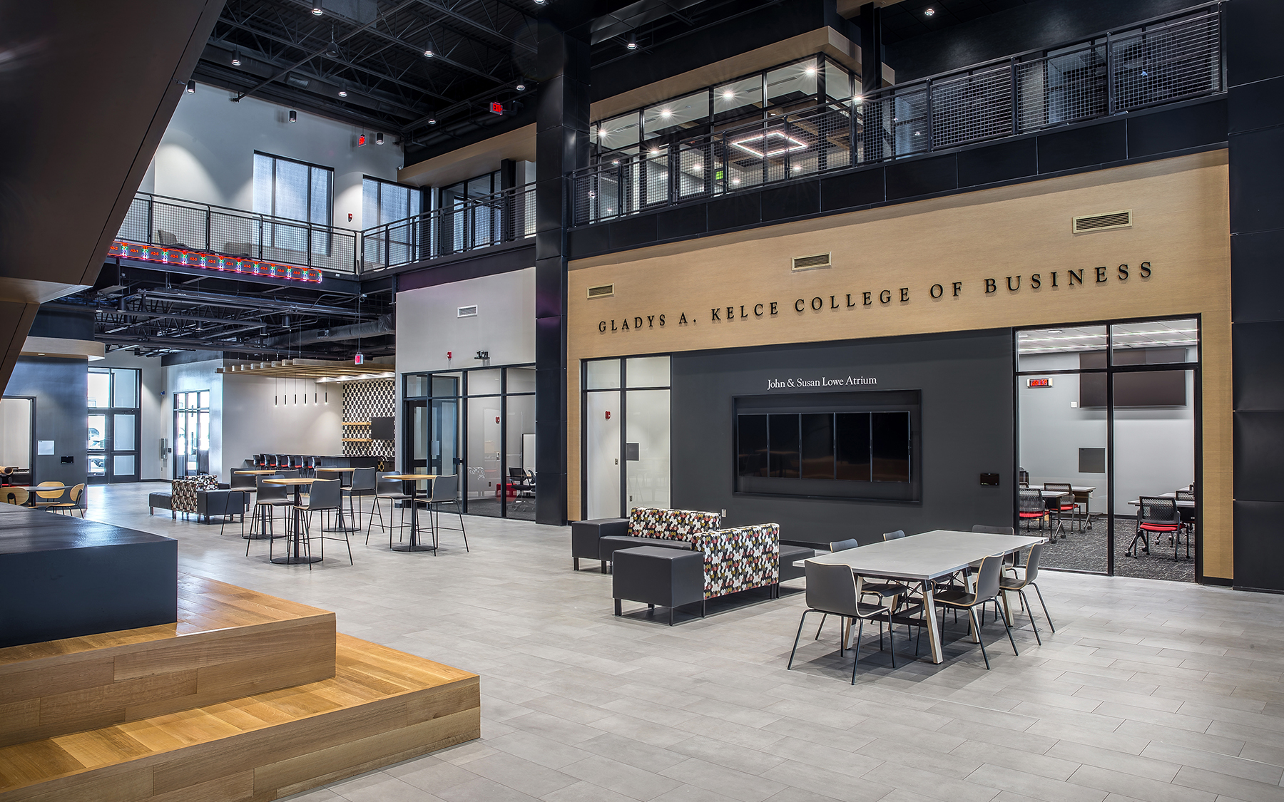 Kelce college of business interior lobby