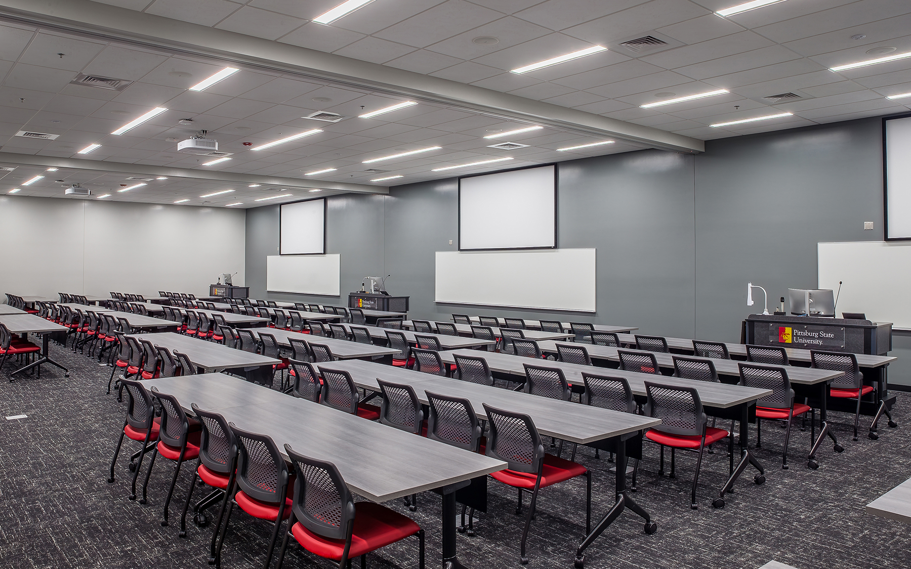 Kelce college of business lecture room